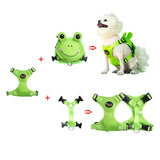 A1 French Bulldog Frog Dog Backpack Harness Set